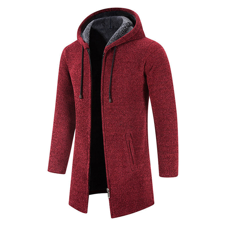 Herren modische Premium-Fleecejacke mit Kapuze und seitlichen Taschen R&B