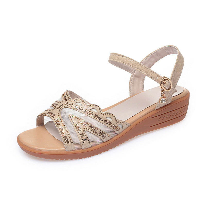 Damen Elegante Sandalen mit modischem Riemen und zierlichem Design R&B