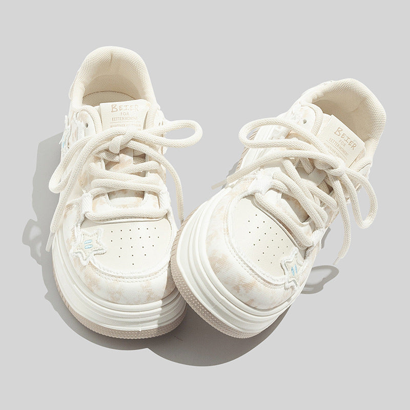 Damen Sportliche Sneakers mit Sternen-Details und bequemer Dämpfung