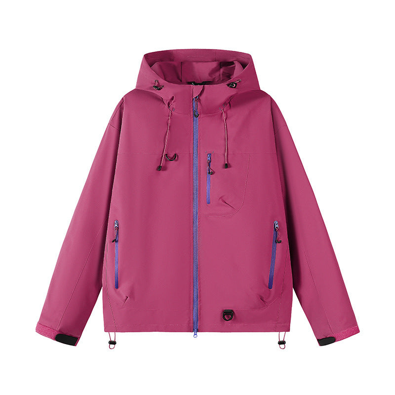 Herren technische Outdoor-Jacke mit verstellbarem Kapuzendesign und zahlreichen Reißverschlusstaschen R&B