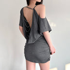 Damen Wickelkleid mit raffiniertem Schnitt R&B