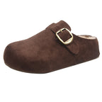 Damen Kuschelige Clogs aus hochwertigem Material mit modischem Schnallenverschluss R&B