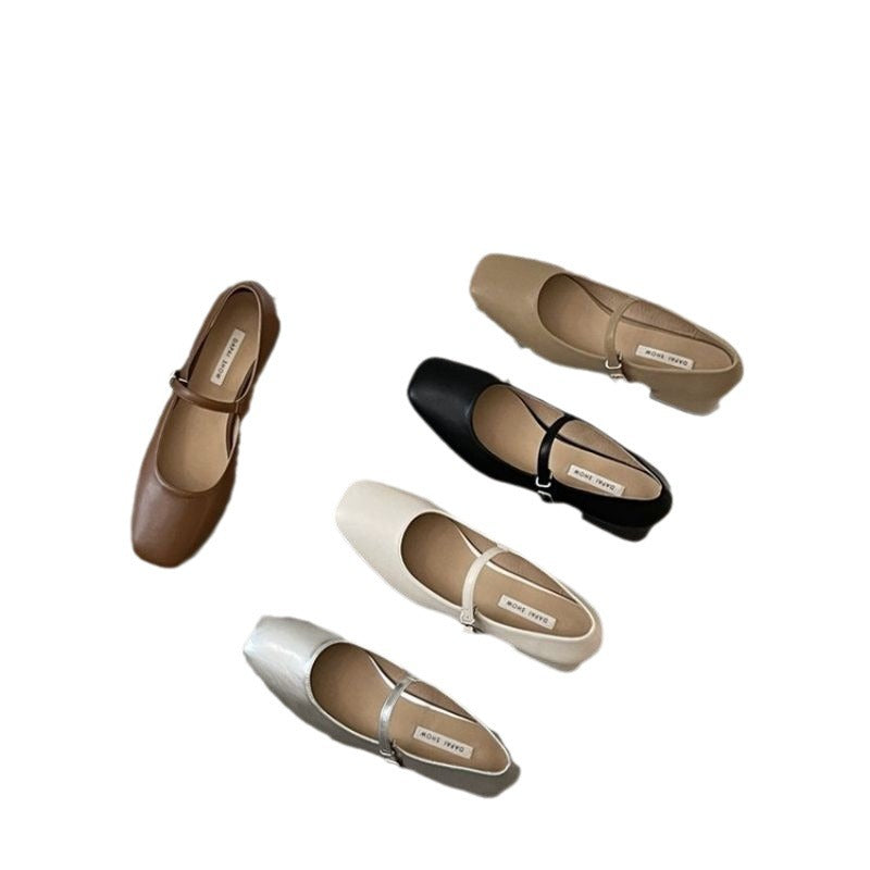 Damen Ballerinas mit glänzender Schnalle R&B