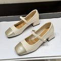 Damen elegante Mary Janes mit modischem Riemen und glänzender Vorderkappe R&B