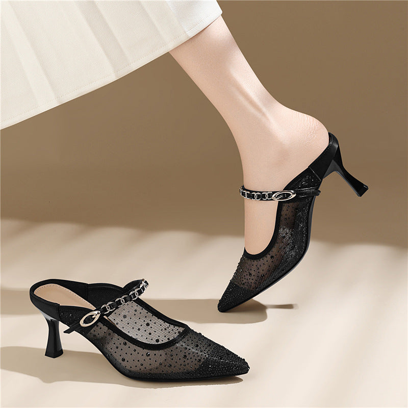 Damen Elegante Slingback-Pumps mit modischen Applikationen R&B