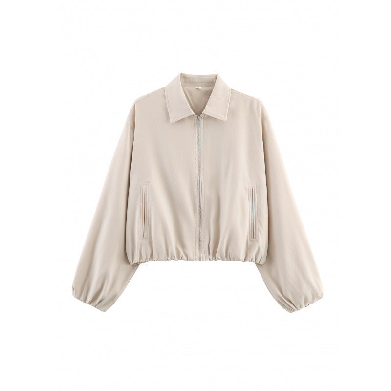 Damen cropped Steppjacke mit elastischen Bündchen und praktischen Taschen R&B