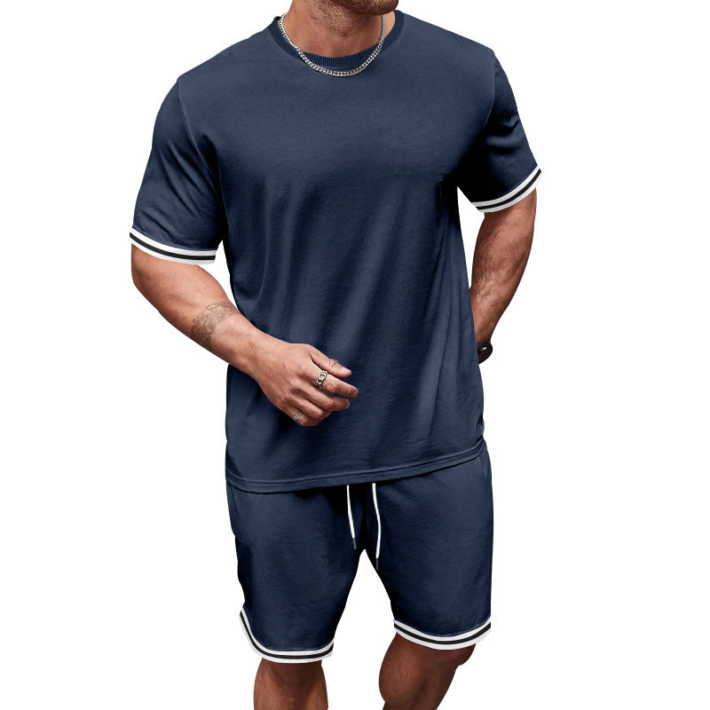 Herren Sportliches Freizeit-Set mit kontrastierenden Details R&B