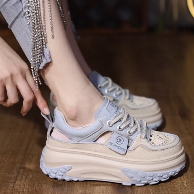 Damen Chunky Sneakers mit luftiger Mesh-Oberfläche und strapazierfähiger Sohle