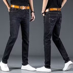 Herren Slim Fit Jeans mit elastischem Bund und modernen Akzenten