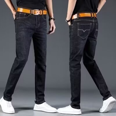 Herren Slim Fit Jeans mit elastischem Bund und modernen Akzenten