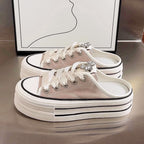 Damen Plateau Sneaker mit glänzenden Akzenten und modischem Schnürdesign R&B