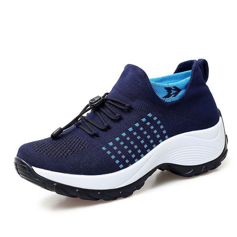 Damen Sportliche Lauf-Schuhe mit atmungsaktiver Netzstruktur und elastischem Verschluss R&B