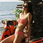 Damen Bandeau-Bikini mit verspieltem Knotendetail R&B
