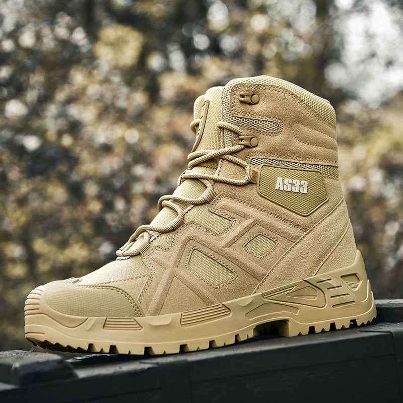 Herren Tactical-Boots mit strapazierfähigem Obermaterial und hohem Knöchelschutz R&B