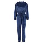 Damen Velours Jogginganzug mit weitem Schnitt und elastischem Bund R&B