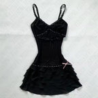 Damen Wickelkleid mit Rüschen und Karomuster R&B