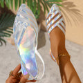 Damen Elegante Slingback-Sandaletten mit transparentem Obermaterial und modischen Akzenten R&B