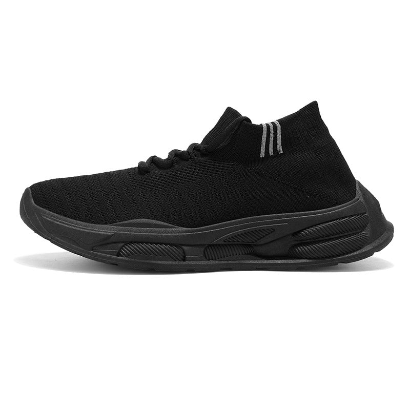 Damen High-Top Sneakers mit atmungsaktivem Strickmaterial und dämpfender Sohle R&B