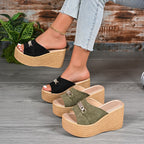 Damen Stilvolle und bequeme Plattform-Pantoletten R&B