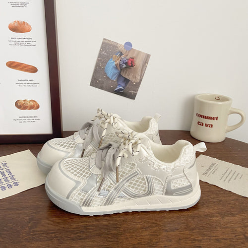 Damen Sportliche Sneakers mit atmungsaktiver Gitterstruktur und innovativem Schnürsystem R&B