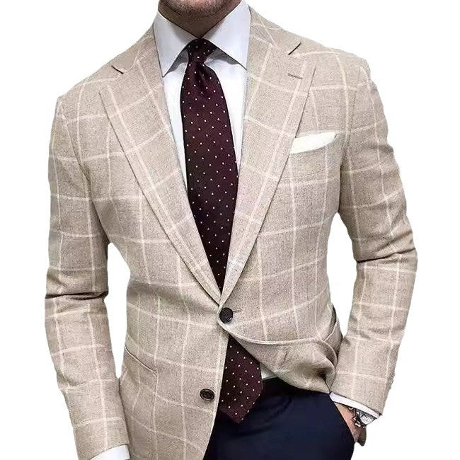 Herren eleganter Leinenblazer mit schmalem Schnitt R&B