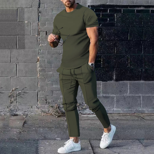 Herren lässiges T-Shirt und Jogginghose Set R&B