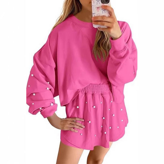Damen Sportliches Sweatshirt- und Rock-Set R&B