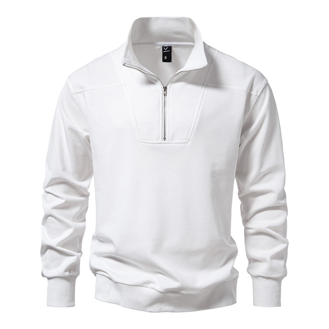Herren modischer Sweatpullover mit stylischem Stehkragen und praktischem 1/4 Reißverschluss