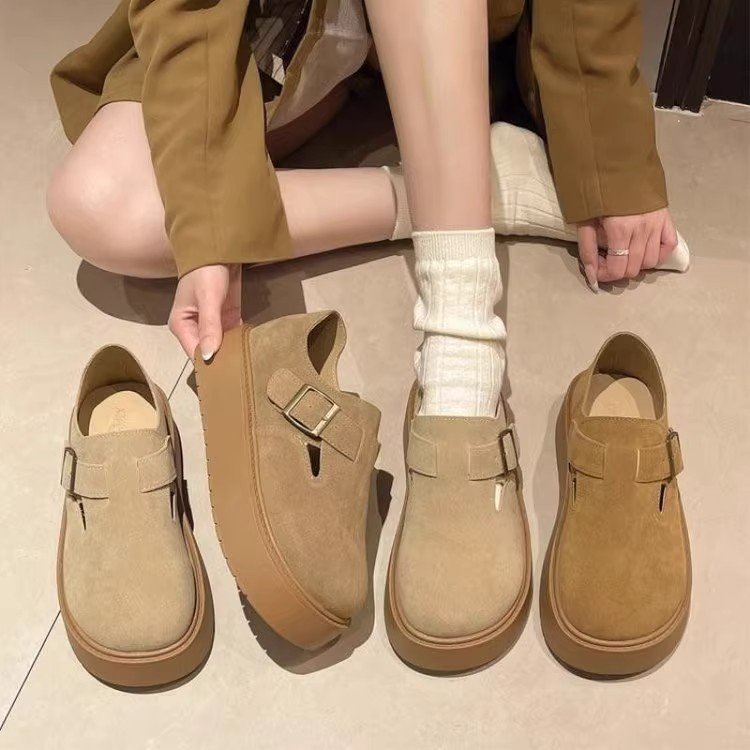 Damen Komfortable Clogs mit modischem Schnallenverschluss R&B
