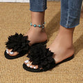 Damen Badeschuhe mit floralem Dekor R&B