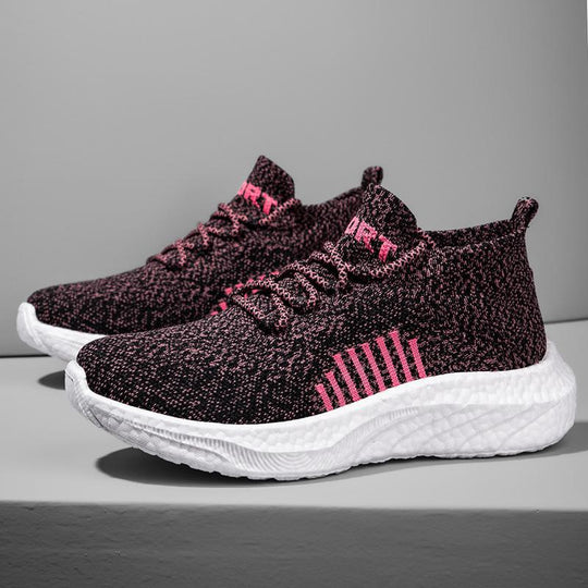 Damen Sportliche Sneakers mit atmungsaktivem Strickmaterial R&B