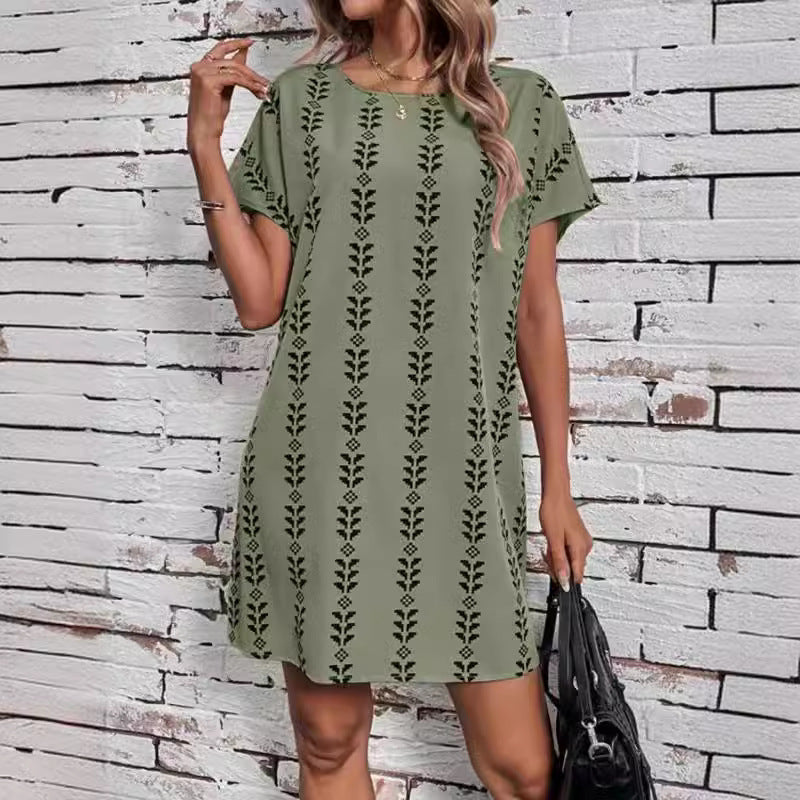 Damen lässiges Freizeitkleid mit trendigem Blumenmuster und komfortablem Schnitt R&B