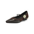 Damen modische Ballerina mit elegantem Riemchen