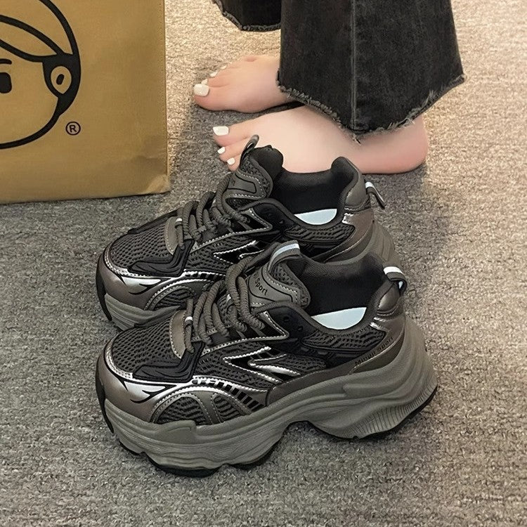 Damen Trendige Chunky Sneakers mit atmungsaktivem Mesh und starker Dämpfung R&B