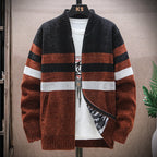 Herren lässige Strickjacke im modernen Streifenlook