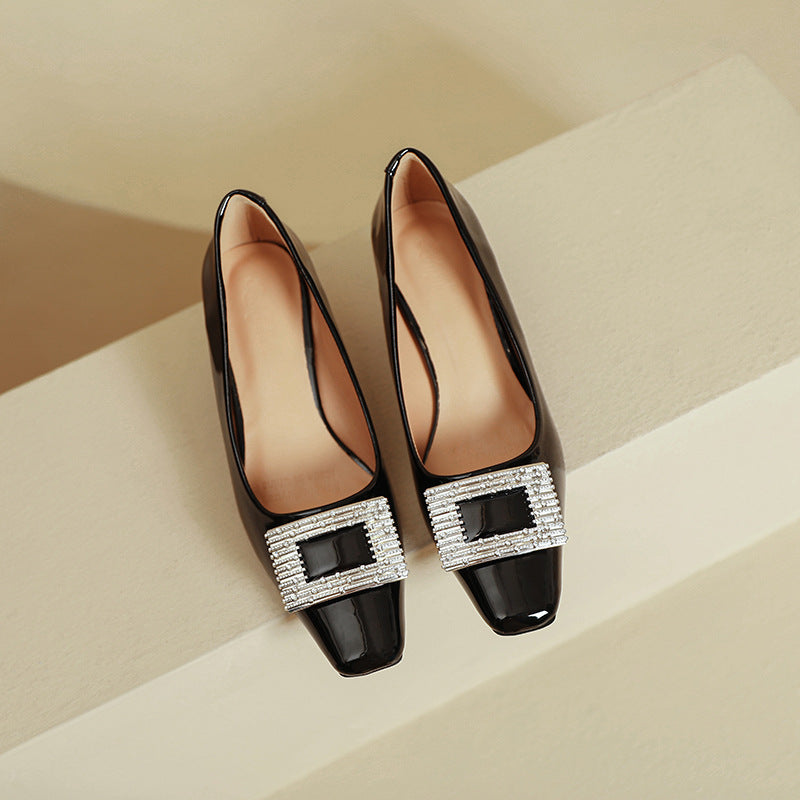 Damen elegante Pumps mit funkelnder Strassschnalle R&B