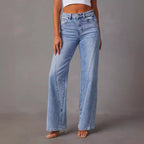 Damen Hochtaillierte Flared Jeans R&B