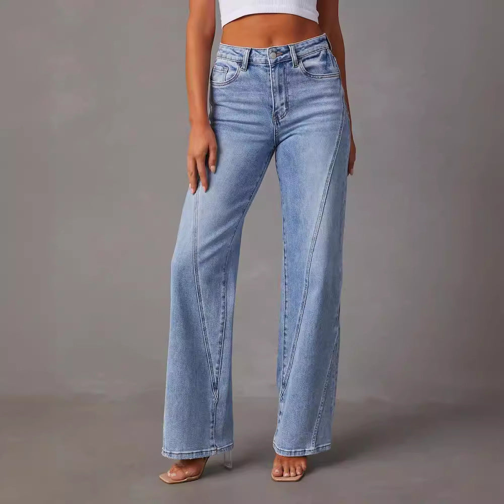 Damen Hochtaillierte Flared Jeans R&B