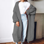 Damen Langärmeliger Grobstrick Cardigan R&B