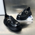 Damen Trendige Loafers mit modischer Schnalle R&B