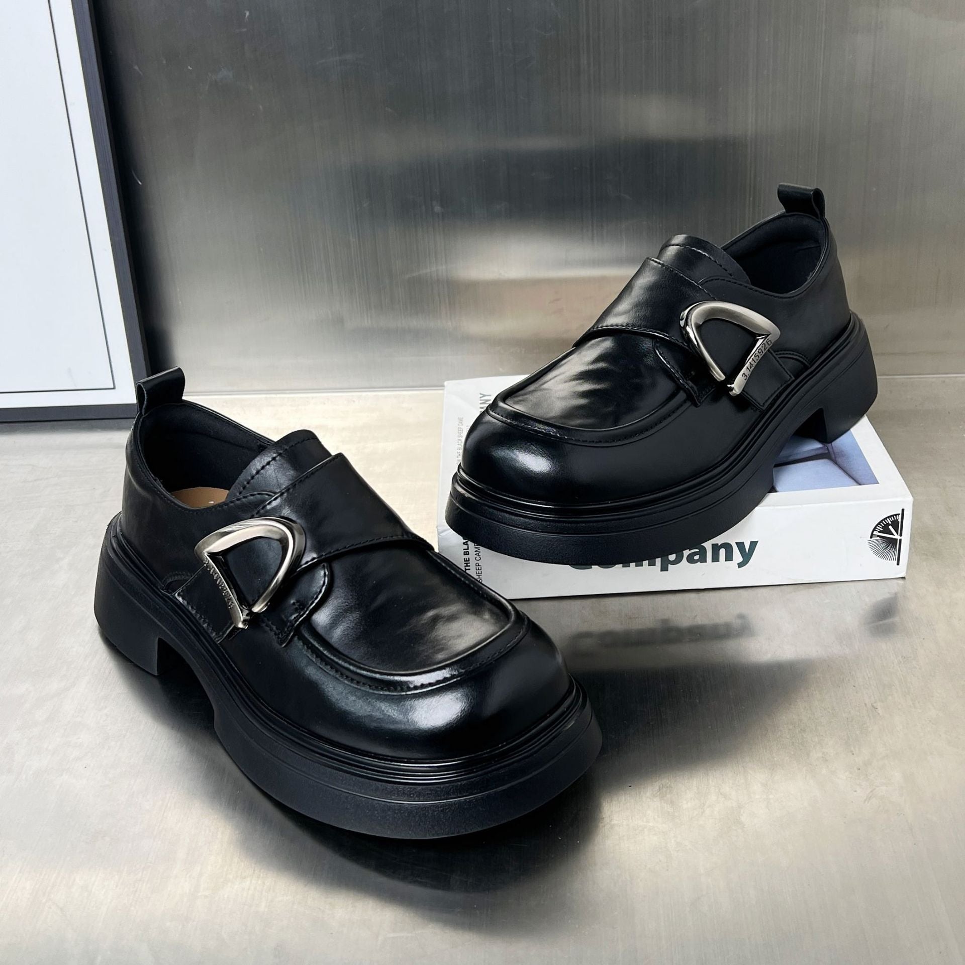 Damen Trendige Loafers mit modischer Schnalle R&B