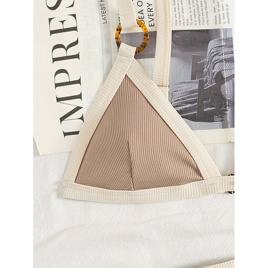 Damen Triangel-Bikini mit eleganten Riemen und aufwendigem Design R&B