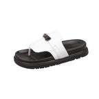 Damen Coole Zehentrenner-Sandalen mit modischem Riemen und ergonomischem Fußbett R&B