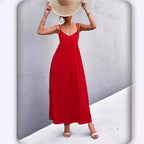 Damen Maxikleid mit feinen Spaghetti-Trägern R&B
