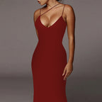 Damen Leopardenmuster Maxikleid R&B