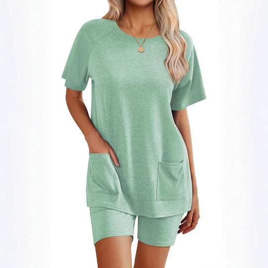 Damen Loungewear-Set mit angenehm weitem Schnitt und praktischen Taschen R&B