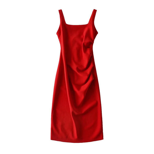 Damen figurbetontes Midi-Kleid mit elegantem Rüschendetail R&B