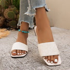 Damen modische Badeschuhe mit Raffung und animalischem Muster R&B