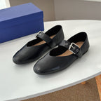 Damen elegante Ballerinas mit modischem Schnallen-Detail
