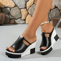 Damen Wedge-Sandaletten mit modischem Riemendesign und komfortablem Fußbett R&B
